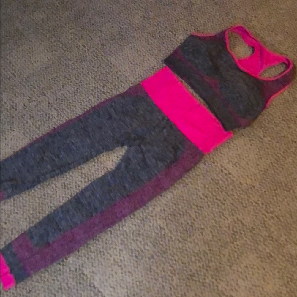 PINK 2 piece workout outfit. Never worn.